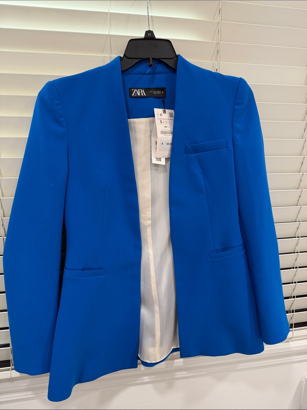 Moving sale!! 🔴 Zara Cobalt Blue Open-Front Blazer
